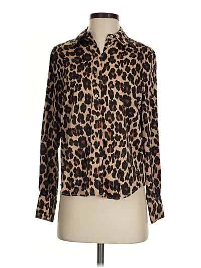 Pre-owned Talbots Long Sleeve Blouse In Brown