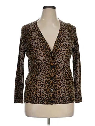 Pre-owned Talbots Long Sleeve Blouse In Brown