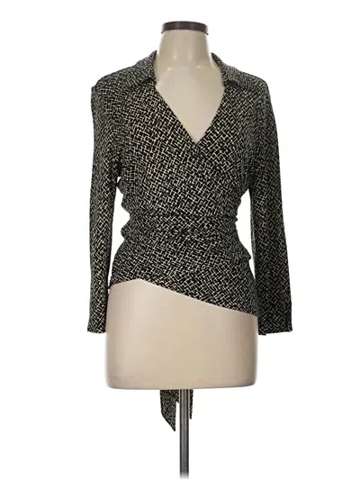 Pre-owned Talbots Long Sleeve Blouse In Brown