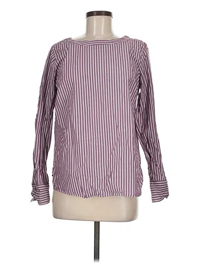 Pre-owned Talbots Long Sleeve Blouse In Burgundy