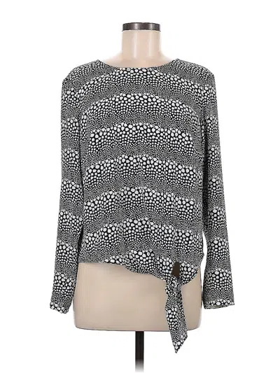 Pre-owned Talbots Long Sleeve Blouse In Gray