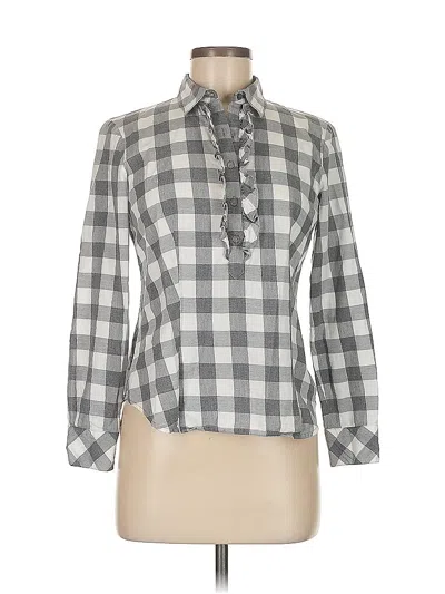 Pre-owned Talbots Long Sleeve Blouse In Gray