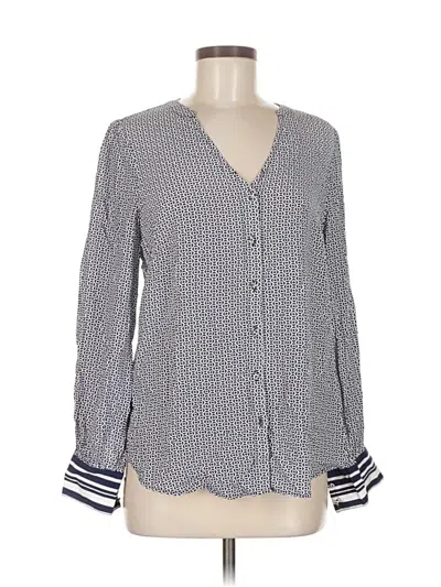 Pre-owned Talbots Long Sleeve Blouse In Gray