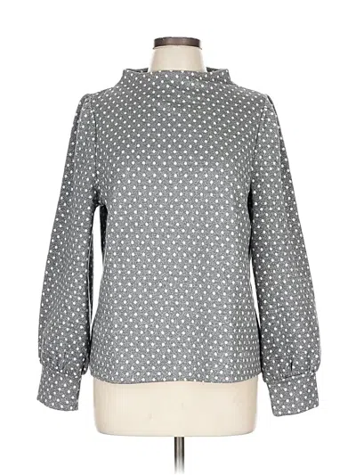 Pre-owned Talbots Long Sleeve Blouse In Gray