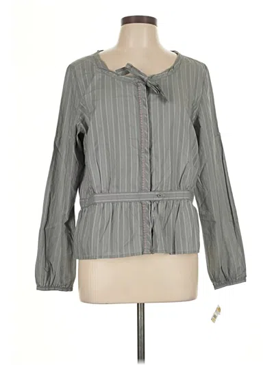 Pre-owned Talbots Long Sleeve Blouse In Gray