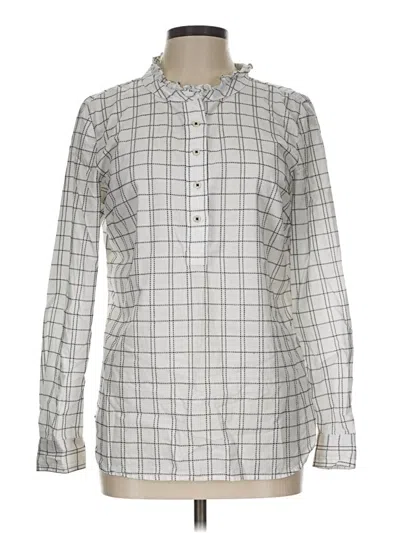 Pre-owned Talbots Long Sleeve Blouse In Gray