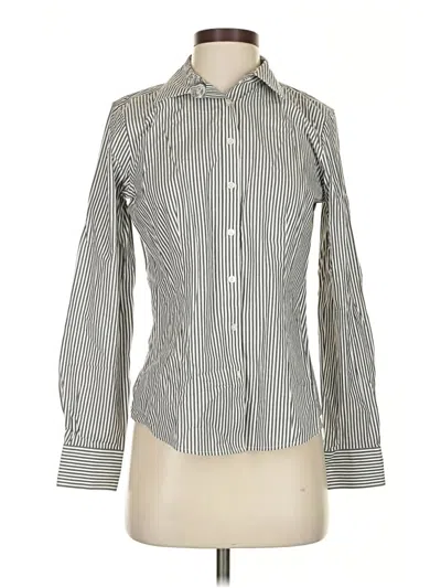 Pre-owned Talbots Long Sleeve Blouse In Gray