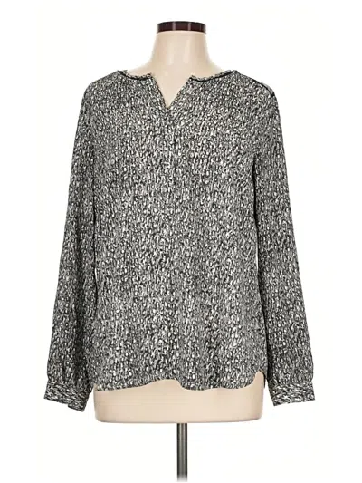 Pre-owned Talbots Long Sleeve Blouse In Gray