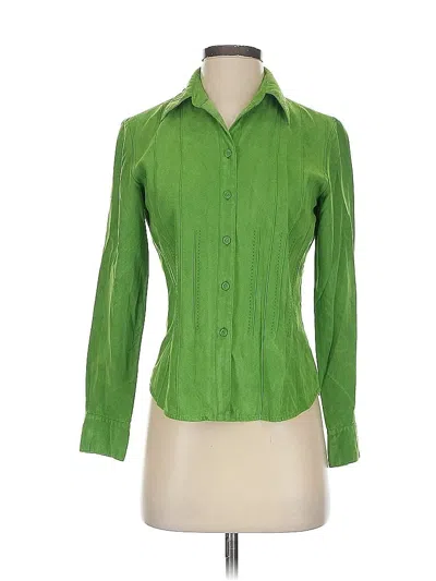 Pre-owned Talbots Long Sleeve Blouse In Green