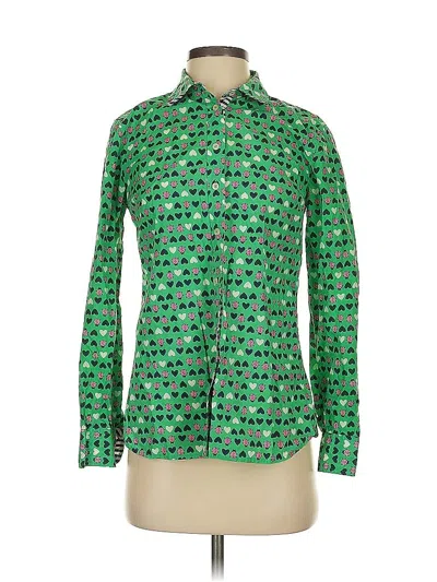 Pre-owned Talbots Long Sleeve Blouse In Green