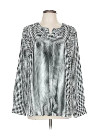 Pre-owned Talbots Long Sleeve Blouse In Green