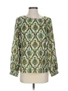 Talbots Long Sleeve Blouse In Green