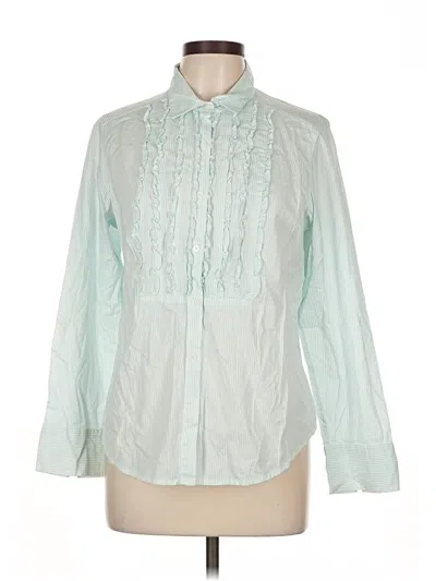 Pre-owned Talbots Long Sleeve Blouse In Green