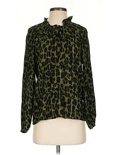 Talbots Long Sleeve Blouse In Green