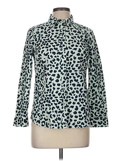 Pre-owned Talbots Long Sleeve Blouse In Green