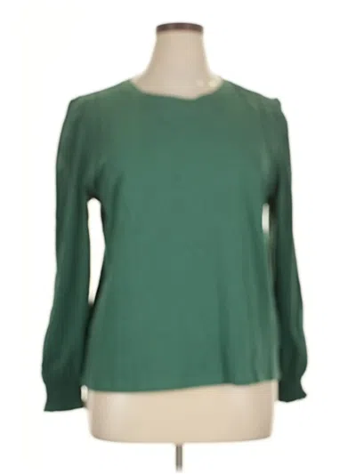 Pre-owned Talbots Long Sleeve Blouse In Green