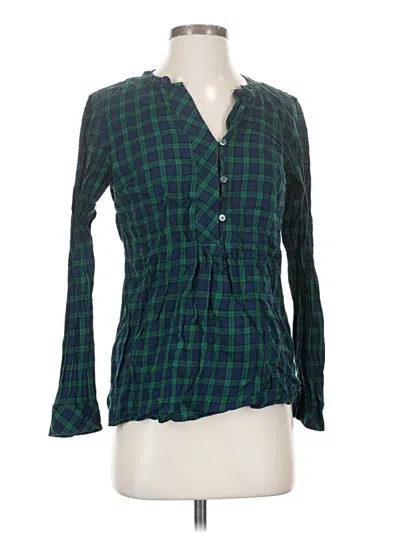 Pre-owned Talbots Long Sleeve Blouse In Green