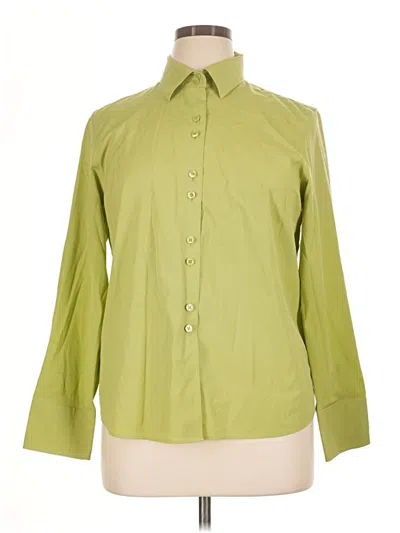 Pre-owned Talbots Long Sleeve Blouse In Green