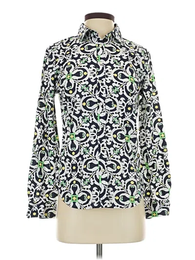 Pre-owned Talbots Long Sleeve Blouse In Green