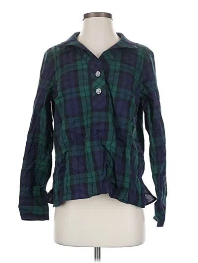 Pre-owned Talbots Long Sleeve Blouse In Green