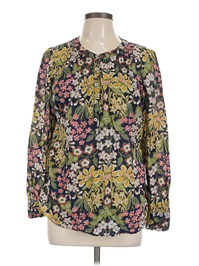 Pre-owned Talbots Long Sleeve Blouse In Green