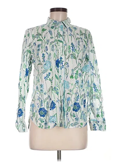 Pre-owned Talbots Long Sleeve Blouse In Green