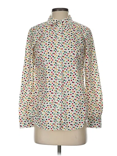Pre-owned Talbots Long Sleeve Blouse In Ivory
