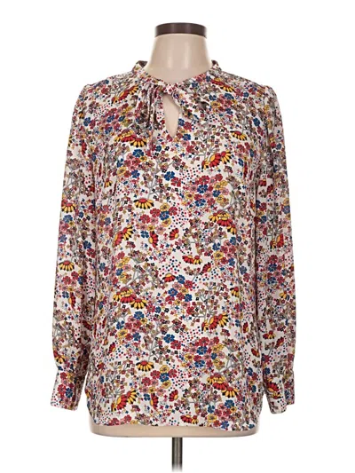 Pre-owned Talbots Long Sleeve Blouse In Ivory