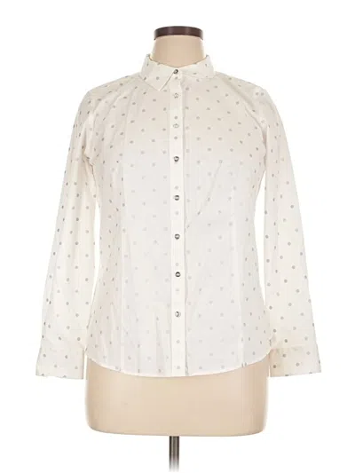 Pre-owned Talbots Long Sleeve Blouse In Ivory