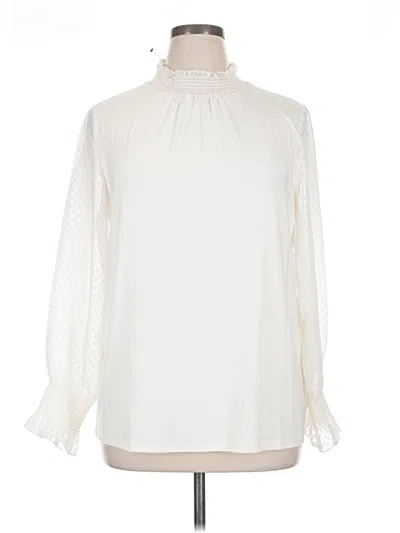 Pre-owned Talbots Long Sleeve Blouse In Ivory