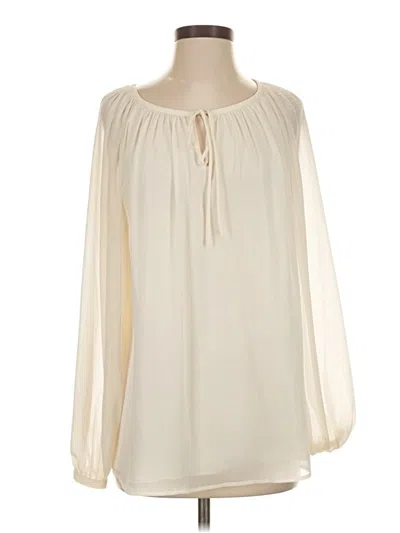Pre-owned Talbots Long Sleeve Blouse In Ivory