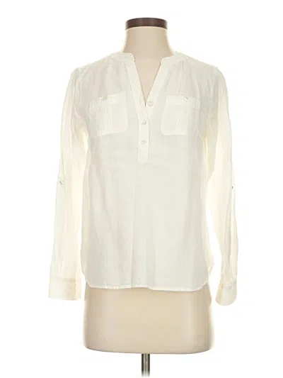 Pre-owned Talbots Long Sleeve Blouse In Ivory