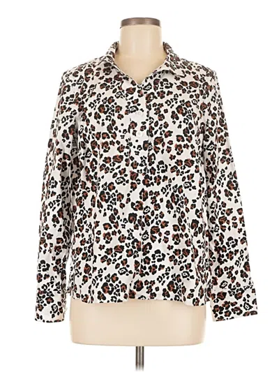 Pre-owned Talbots Long Sleeve Blouse In Ivory