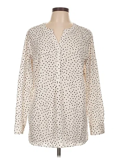 Pre-owned Talbots Long Sleeve Blouse In Ivory