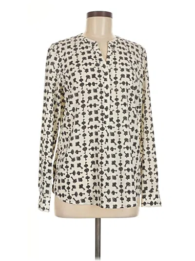 Pre-owned Talbots Long Sleeve Blouse In Ivory