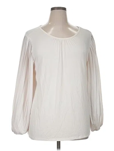 Pre-owned Talbots Long Sleeve Blouse In Ivory