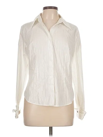 Pre-owned Talbots Long Sleeve Blouse In Ivory
