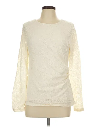Pre-owned Talbots Long Sleeve Blouse In Ivory