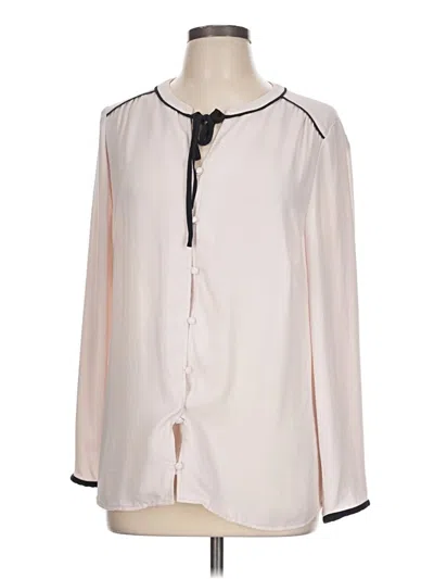 Pre-owned Talbots Long Sleeve Blouse In Ivory