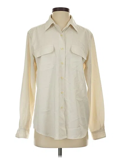Pre-owned Talbots Long Sleeve Blouse In Ivory