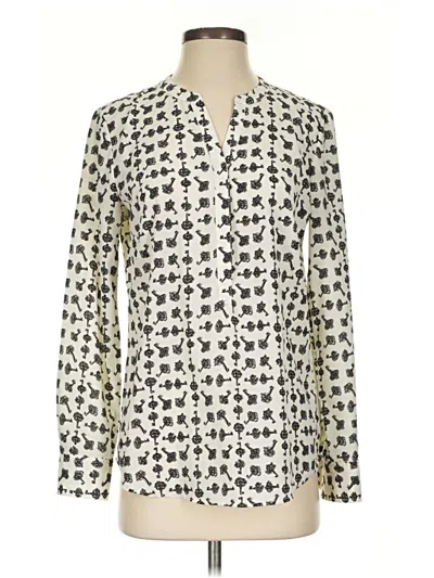 Pre-owned Talbots Long Sleeve Blouse In Ivory