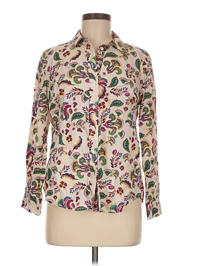 Pre-owned Talbots Long Sleeve Blouse In Ivory