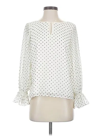 Pre-owned Talbots Long Sleeve Blouse In Ivory