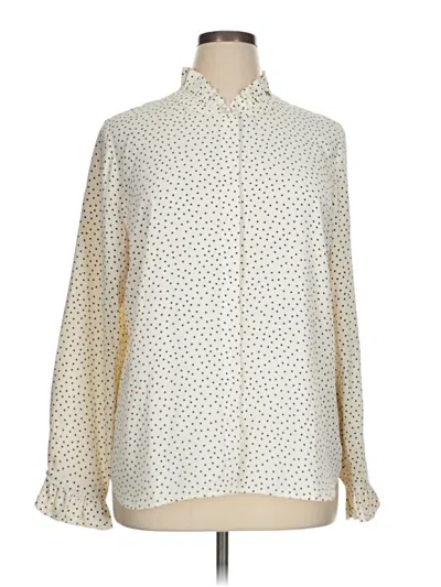 Pre-owned Talbots Long Sleeve Blouse In Ivory