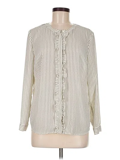 Pre-owned Talbots Long Sleeve Blouse In Ivory