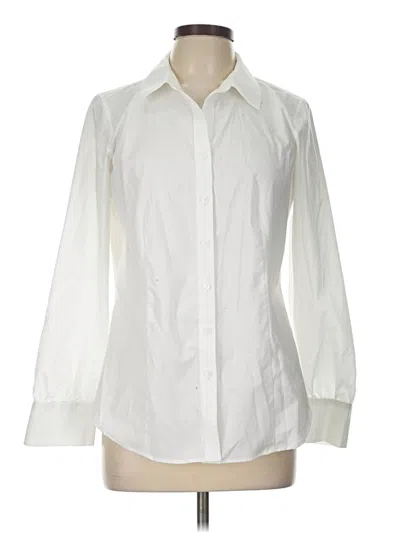 Pre-owned Talbots Long Sleeve Blouse In Ivory