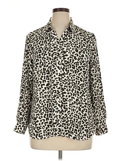 Pre-owned Talbots Long Sleeve Blouse In Ivory