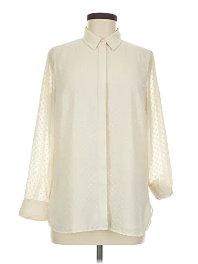 Pre-owned Talbots Long Sleeve Blouse In Ivory