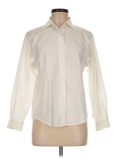 Pre-owned Talbots Long Sleeve Blouse In Ivory