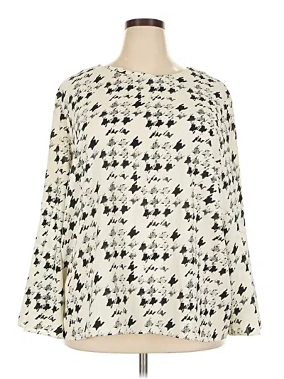 Pre-owned Talbots Long Sleeve Blouse In Ivory